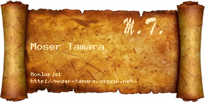 Moser Tamara névjegykártya